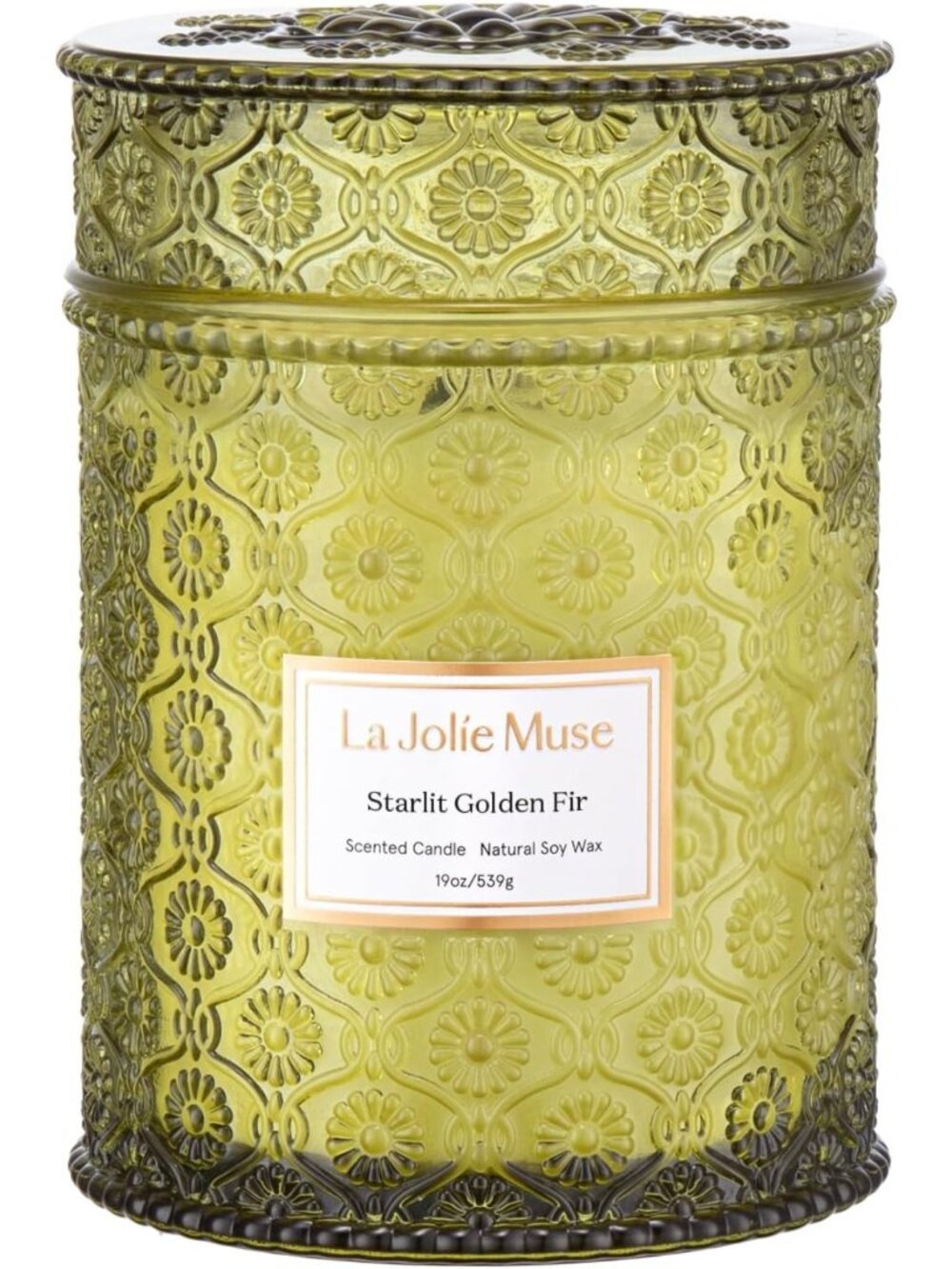 Starlit Fir Pine Scented Candle - 19 oz Natural Soy Wax for Cozy Home Ambiance